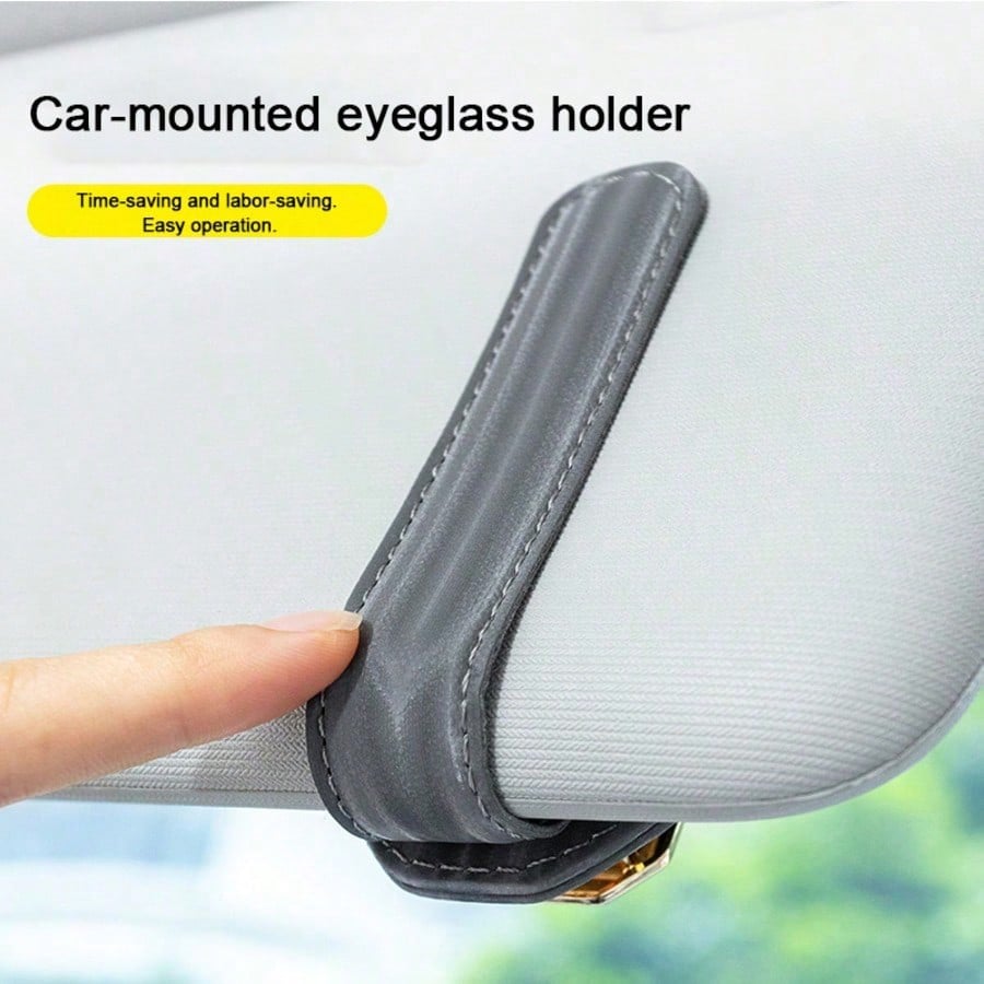 1pc Car Visor Glasses Holder Premium Design Unisex Car Interior Sun Visor Fashion Glasses Storage Clip
