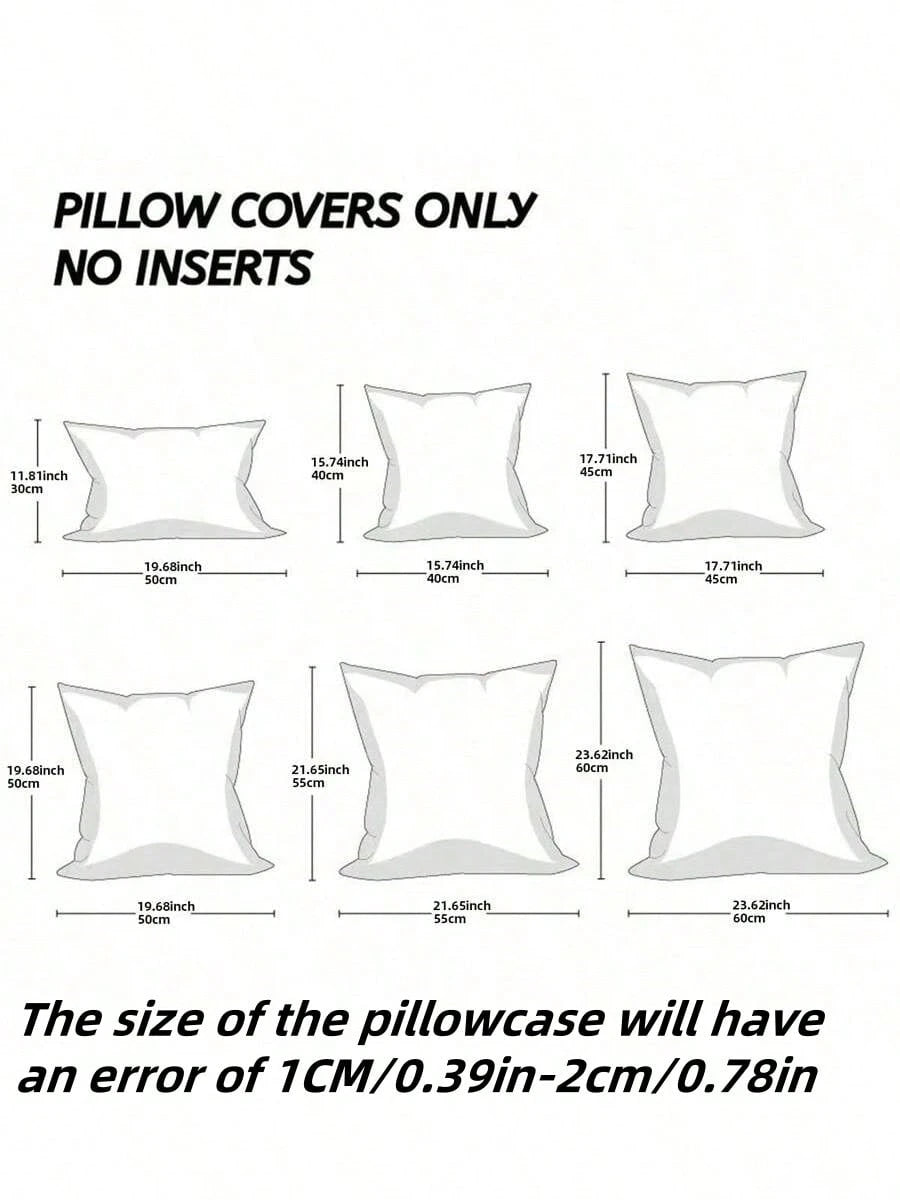 1pc Chenille Decorative Pillow Cover, Soft Woven Texture Luxury Cushion Cover For Bed And Living Room Sofa