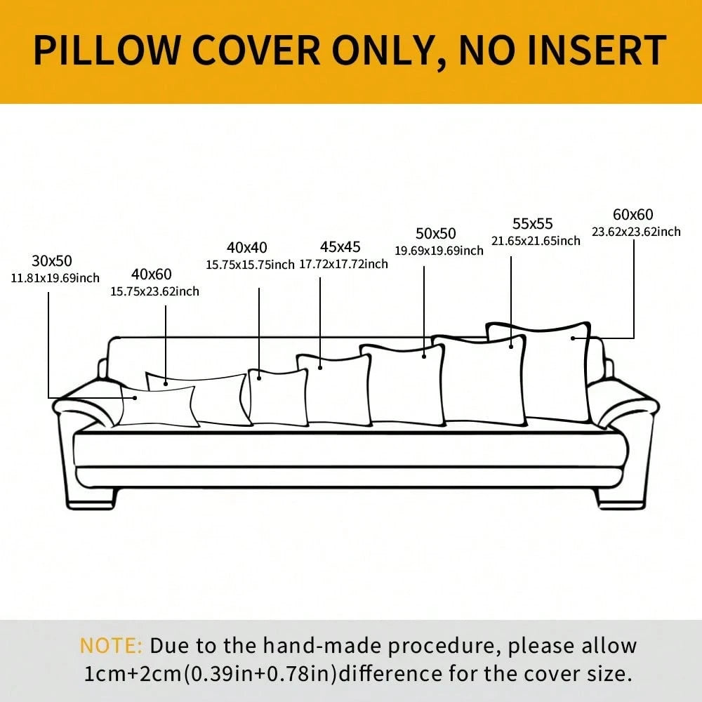 1pc Chenille Decorative Pillow Cover, Soft Woven Texture Luxury Cushion Cover For Bed And Living Room Sofa