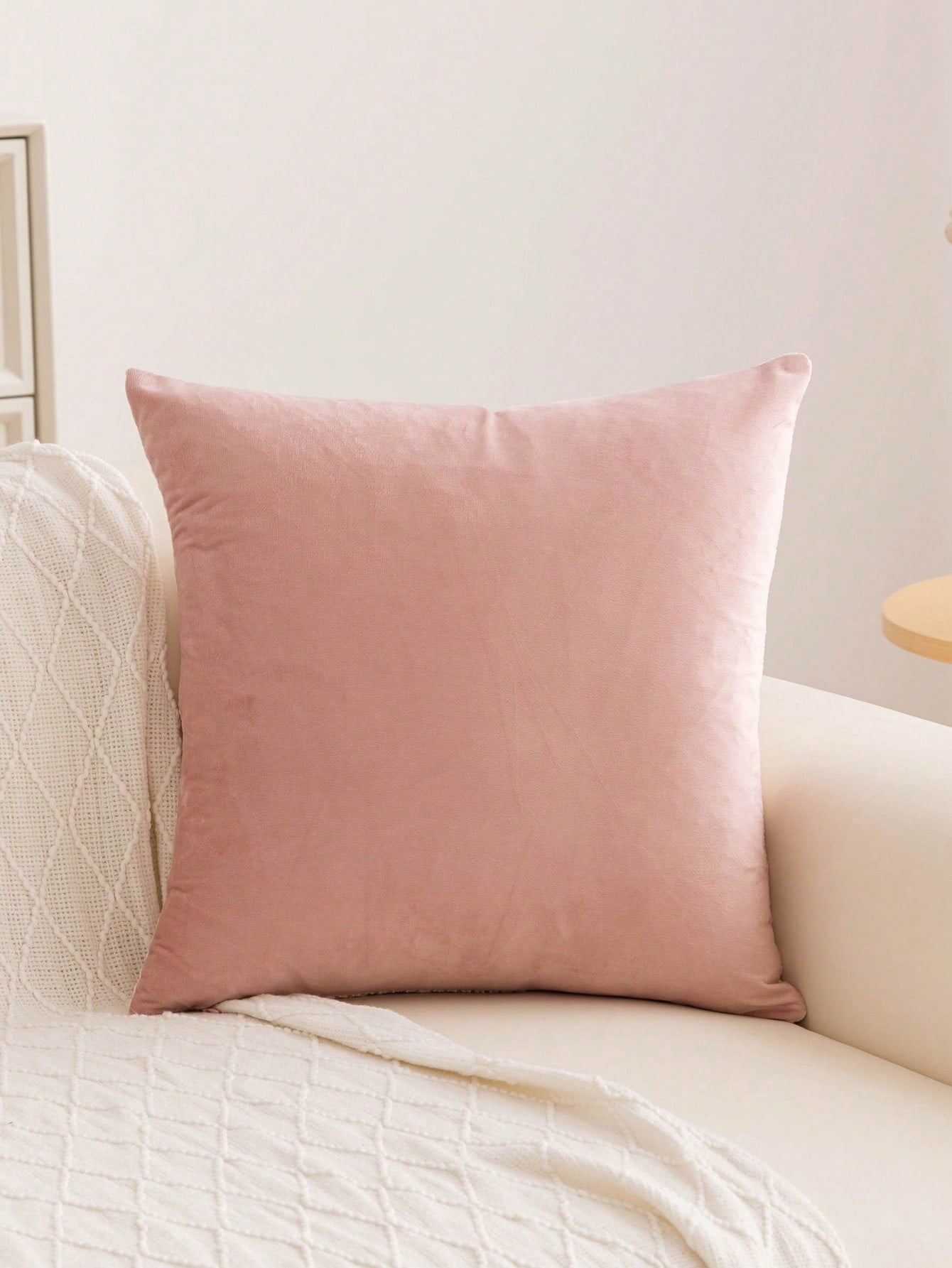 1pc Chenille Decorative Pillow Cover, Soft Woven Texture Luxury Cushion Cover For Bed And Living Room Sofa