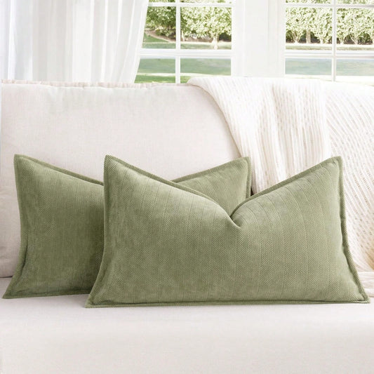 1pc Chenille Herringbone Pattern Throw Pillow Cover (Pillow Insert Not Included), Farmhouse Style Home Decor Sofa Cushion Cover, Solid Color Home Decoration Suitable For Bedroom, Balcony, Living Room