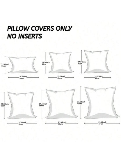 1pc Chenille Tassel Decorative Throw Pillow Cover, Minimalist & Practical Multifunctional