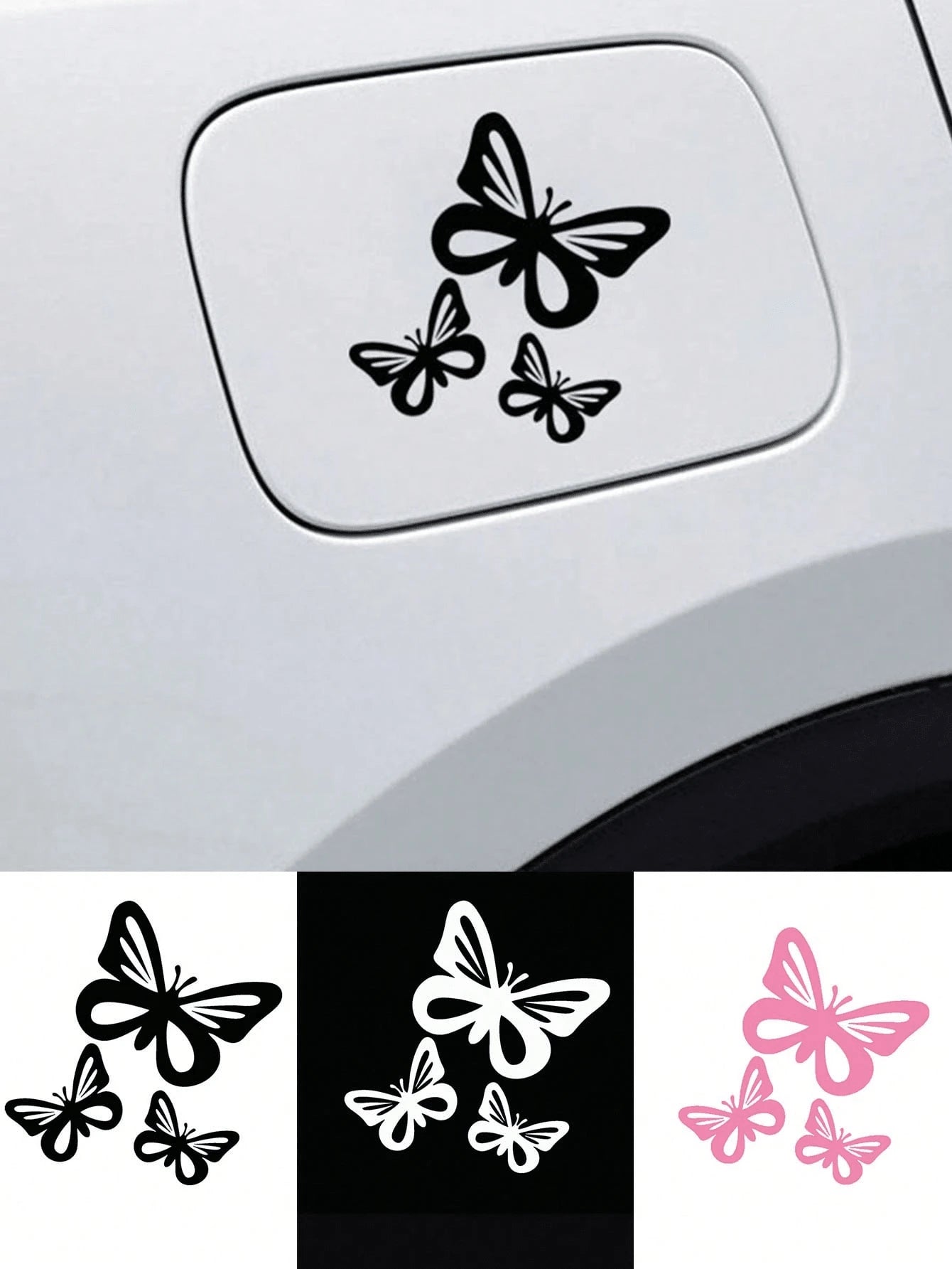 1pc Cherry Bow Vinyl Car Sticker, Auto Accessories, Fuel Tank Decal, Bumper Sticker, Car Decal