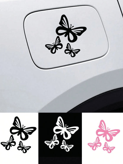 1pc Cherry Bow Vinyl Car Sticker, Auto Accessories, Fuel Tank Decal, Bumper Sticker, Car Decal