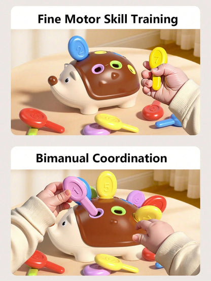 1pc Children's Early Education Assembling Hedgehog Toy, Intelligence Development & Hand-Eye Coordination Exercise, Baby Holiday Gift