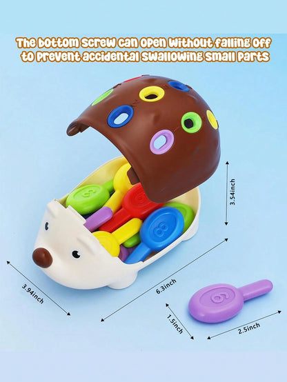 1pc Children's Early Education Assembling Hedgehog Toy, Intelligence Development & Hand-Eye Coordination Exercise, Baby Holiday Gift