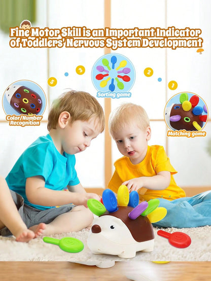 1pc Children's Early Education Assembling Hedgehog Toy, Intelligence Development & Hand-Eye Coordination Exercise, Baby Holiday Gift