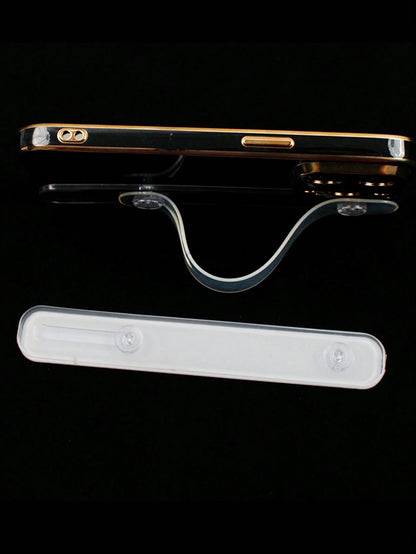 1pc Clear Adhesive Wristband Bracket For Phone, Wrist Strap Holder Back Clip Phone Wristband Back Adhesive Wrist Support Compatible With IPhone, Android Phone, Gift For Birthday, Family, Friends Finge