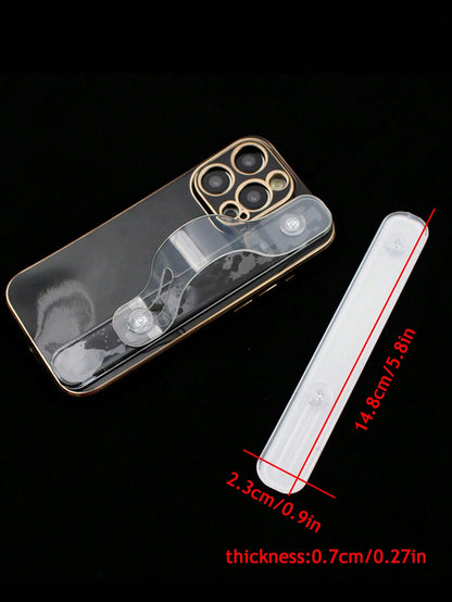 1pc Clear Adhesive Wristband Bracket For Phone, Wrist Strap Holder Back Clip Phone Wristband Back Adhesive Wrist Support Compatible With IPhone, Android Phone, Gift For Birthday, Family, Friends Finge