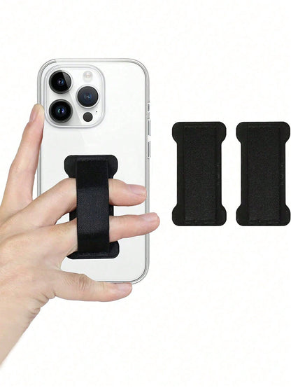 1pc Clear Adhesive Wristband Bracket For Phone, Wrist Strap Holder Back Clip Phone Wristband Back Adhesive Wrist Support Compatible With IPhone, Android Phone, Gift For Birthday, Family, Friends Finge