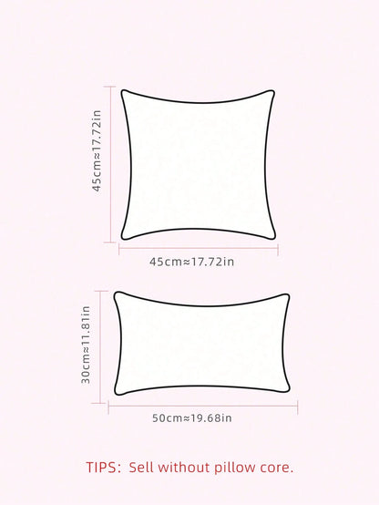 1pc Colorful Floral Pattern Pillow Cover, Plush Embroidered Pastoral Style, Home Decor For Living Room, Bedroom, Sofa, Car Waist Cushion, Headboard, Holiday Party, Garden Decoration, Suitable For All