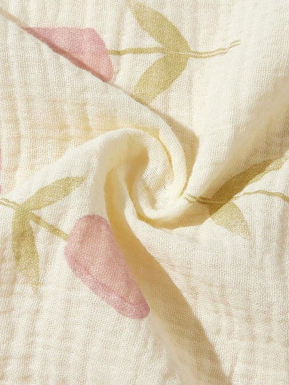 1pc Comfortable Breathable Multifunctional Nursing Cover, Anti-Peeping Pure Cotton Delicate Printed Nursing Scarf, Breastfeeding Shirt For Moms, Nursing Apron, Suitable For All Seasons