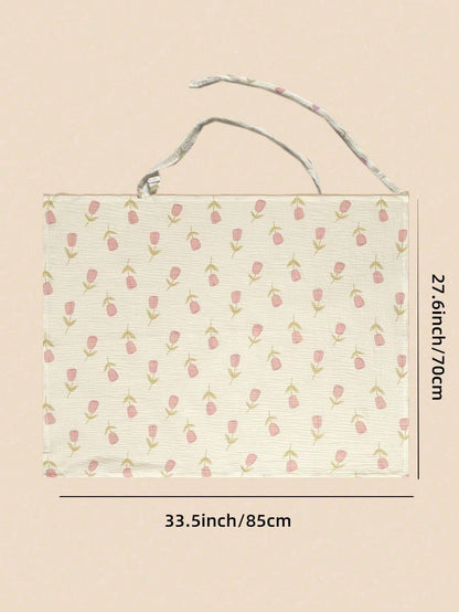 1pc Comfortable Breathable Multifunctional Nursing Cover, Anti-Peeping Pure Cotton Delicate Printed Nursing Scarf, Breastfeeding Shirt For Moms, Nursing Apron, Suitable For All Seasons