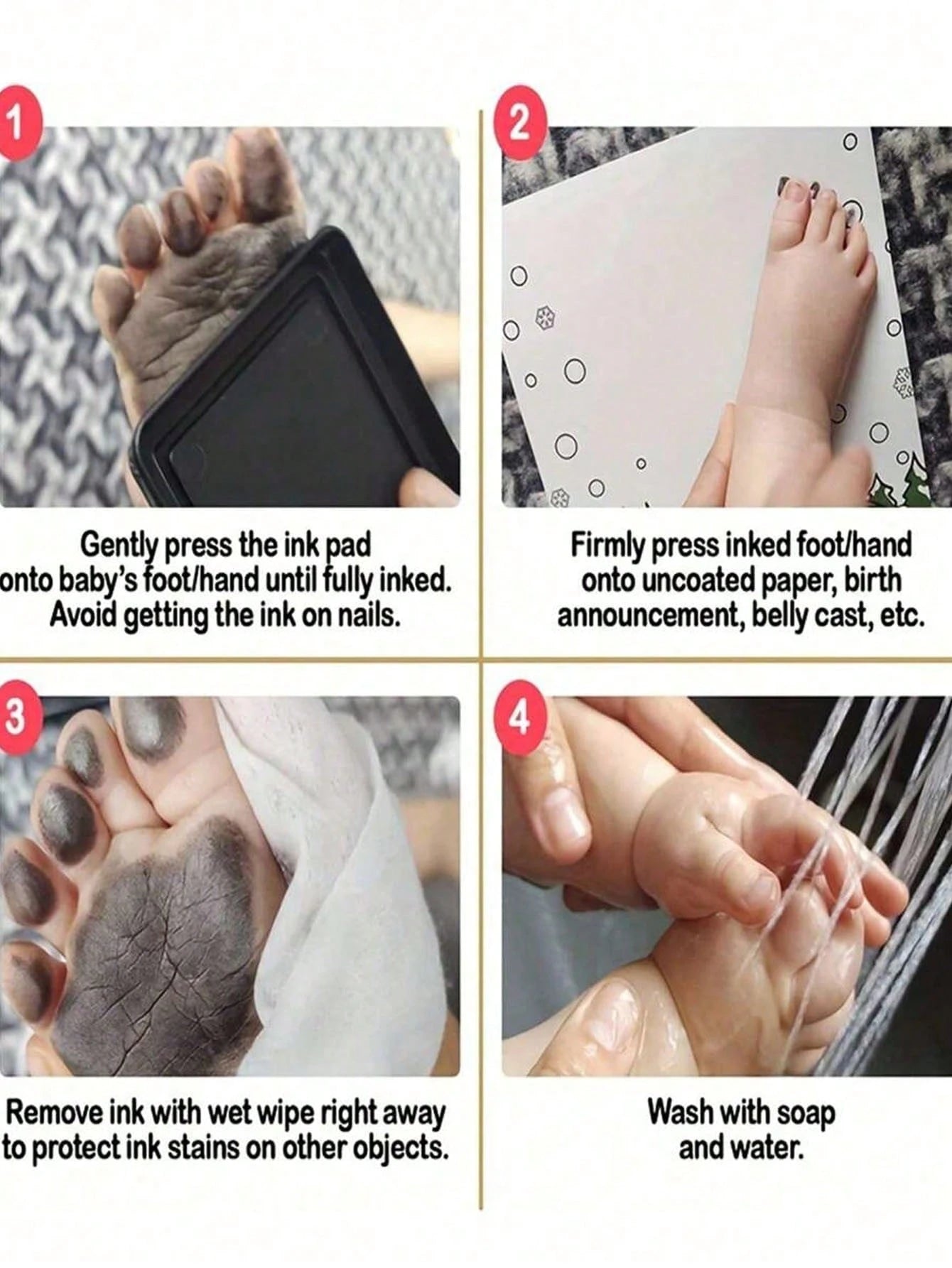 1pc Create Lasting Memories With This DIY Hand And Footprint Kit- Perfect Child Shower GiftOffice,School,Drawing,Student,Boys,Girls,School Supplies