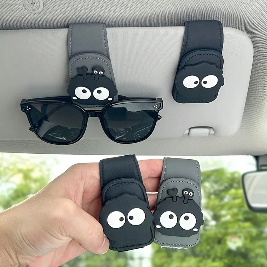 1pc Creative Coal Ball Design Car Sunglasses Holder| Magnetic Clip-On Sun Visor Organizer For Glasses – Quick Release & Anti-Slip| Universal Fit For All Cars