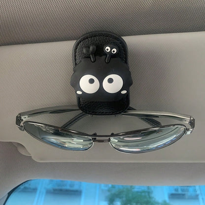 1pc Creative Coal Ball Design Car Sunglasses Holder| Magnetic Clip-On Sun Visor Organizer For Glasses – Quick Release & Anti-Slip| Universal Fit For All Cars