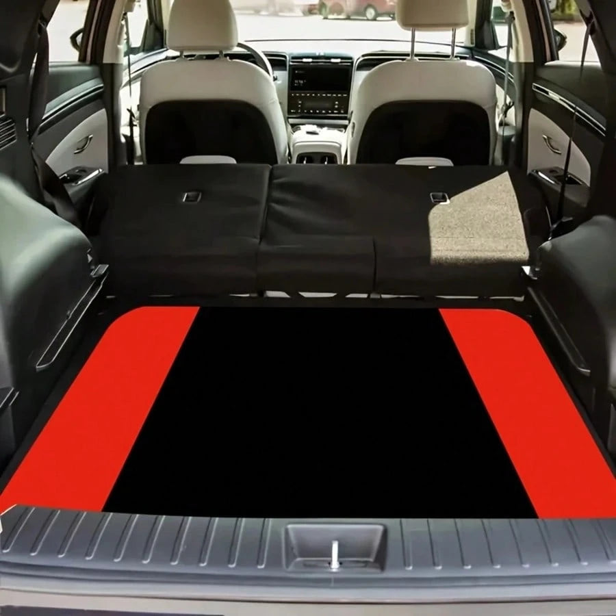 1pc Crystal Velvet Car Trunk Mat- Pink Crown Print Design, Anti-Slip, Keeps Your Vehicle Clean And Tidy, Protection For SUV And Sedan, SUV Cargo Mat| Vibrant Rose Design| Anti-Slip Surface, Car Mat