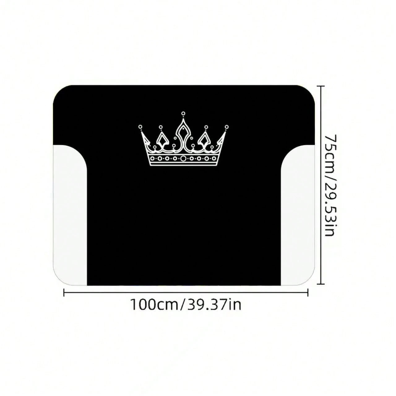 1pc Crystal Velvet Car Trunk Mat- Pink Crown Print Design, Anti-Slip, Keeps Your Vehicle Clean And Tidy, Protection For SUV And Sedan, SUV Cargo Mat| Vibrant Rose Design| Anti-Slip Surface, Car Mat