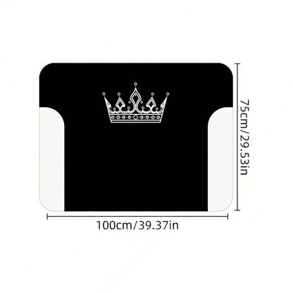 1pc Crystal Velvet Car Trunk Mat- Pink Crown Print Design, Anti-Slip, Keeps Your Vehicle Clean And Tidy, Protection For SUV And Sedan, SUV Cargo Mat| Vibrant Rose Design| Anti-Slip Surface, Car Mat