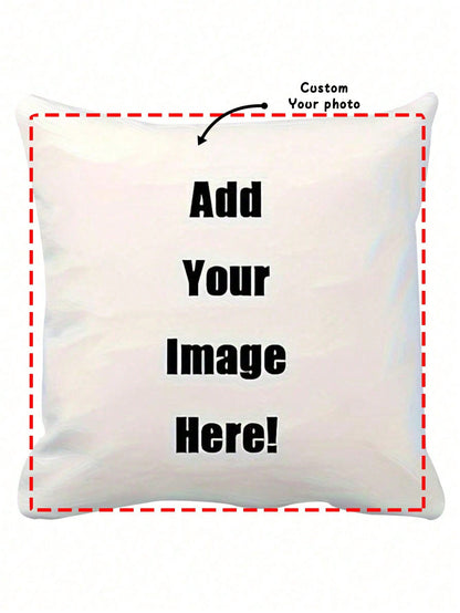 1pc Custom Photo Printed Pillowcase, Personalized Single-Sided Pillow Cover For Pet, Friends. Perfect For Wedding, Mother's Day, Gifts For Him Her, Housewarming, Bedroom/Living Room, Aesthetic Room De