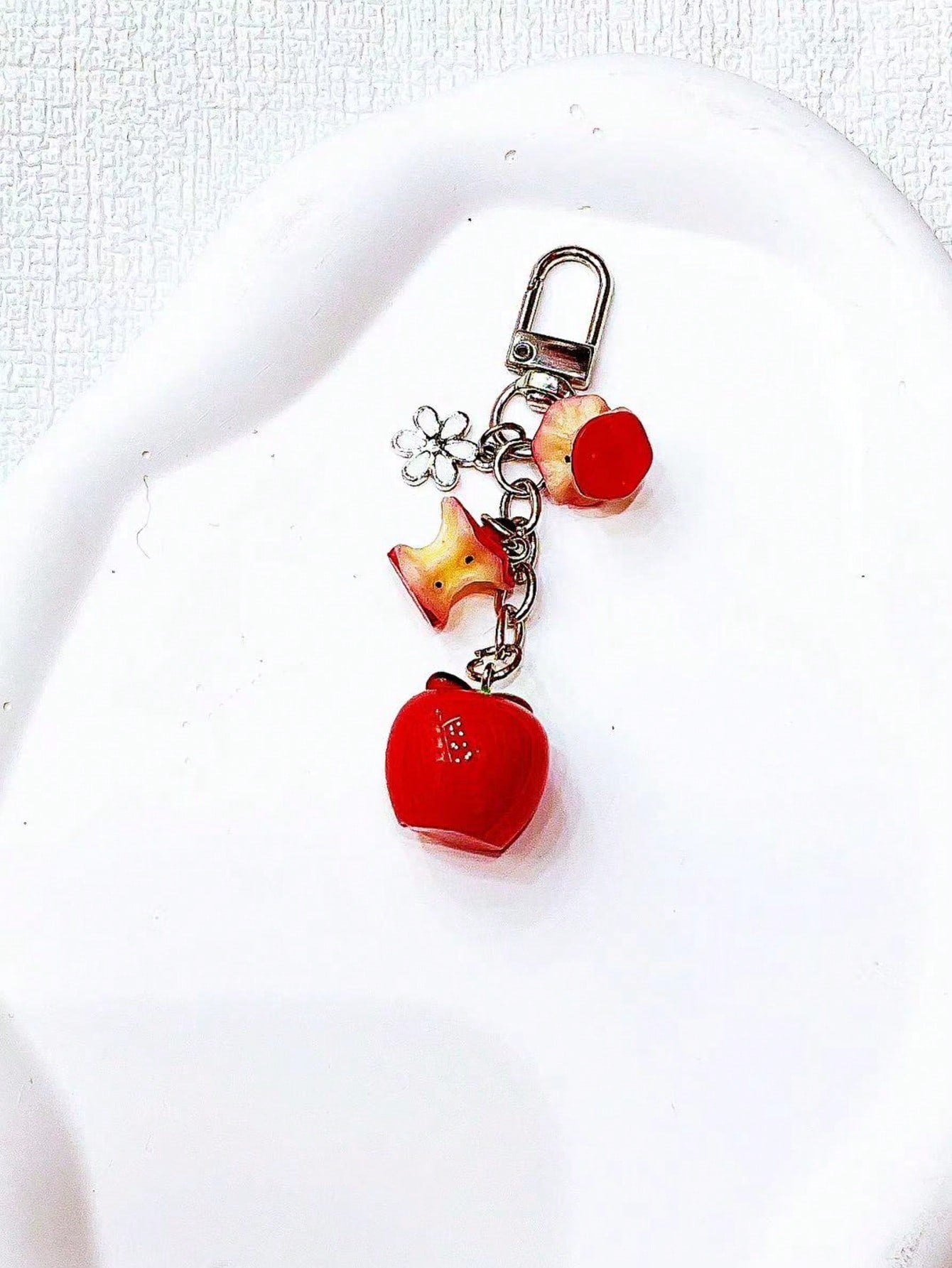 1pc Cute Apple & Strawberry Shaped Bag Charm/Pendant Accessory