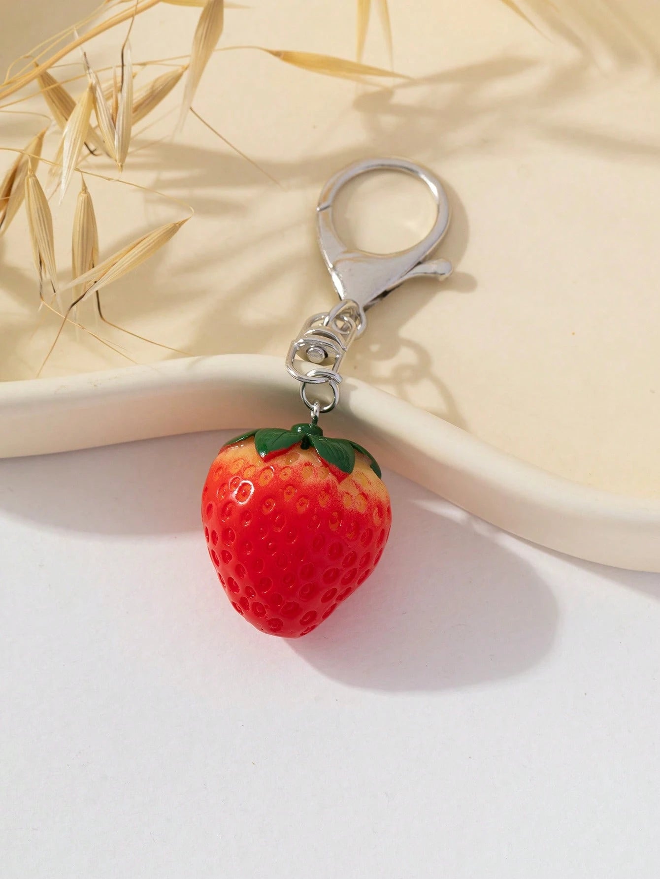 1pc Cute Apple & Strawberry Shaped Bag Charm/Pendant Accessory