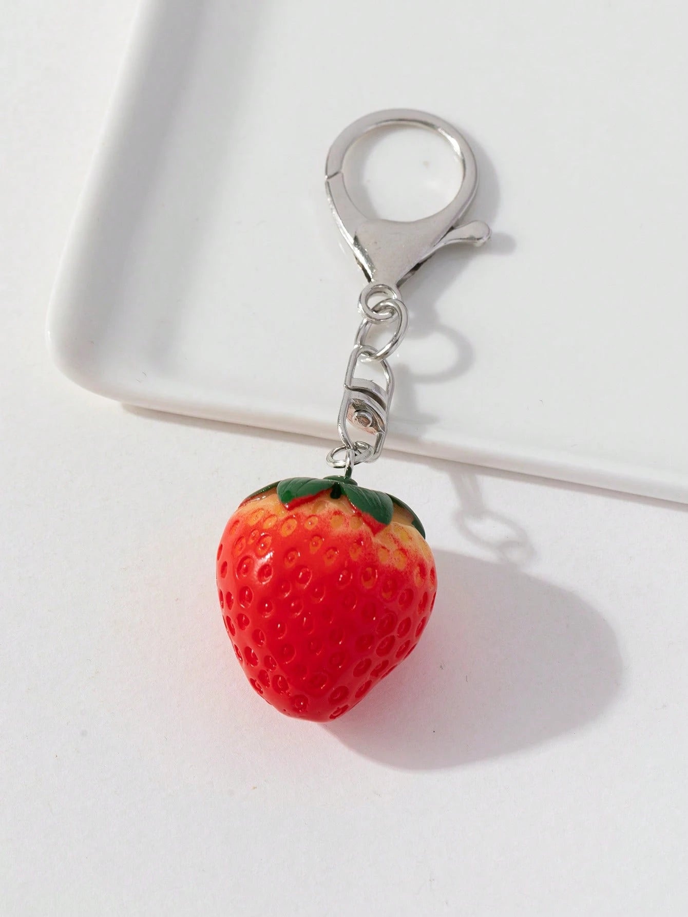 1pc Cute Apple & Strawberry Shaped Bag Charm/Pendant Accessory