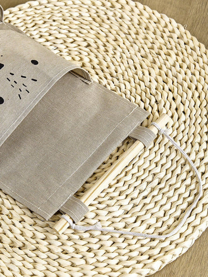 1pc Cute Hanging Storage Bag With 3 Pockets In Different Smiling Bear Patterns. Hang By Bedside, Wall Or Door To Easily Store Small Items, Adding Warmth To Your Life- Hooks Not Included (Random Color