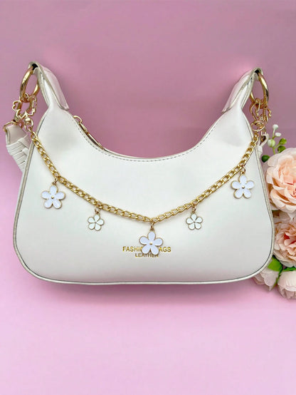 1pc,Cute Pink Cherry Blossom Five-Petal Flower Bag Chain,Women's Bag Charm,Wallet Decoration And Chain,Backpack Accessory,Bag Accessory,Travel Essential,Keychain/Pants Charm,Charming Women's Car Acces