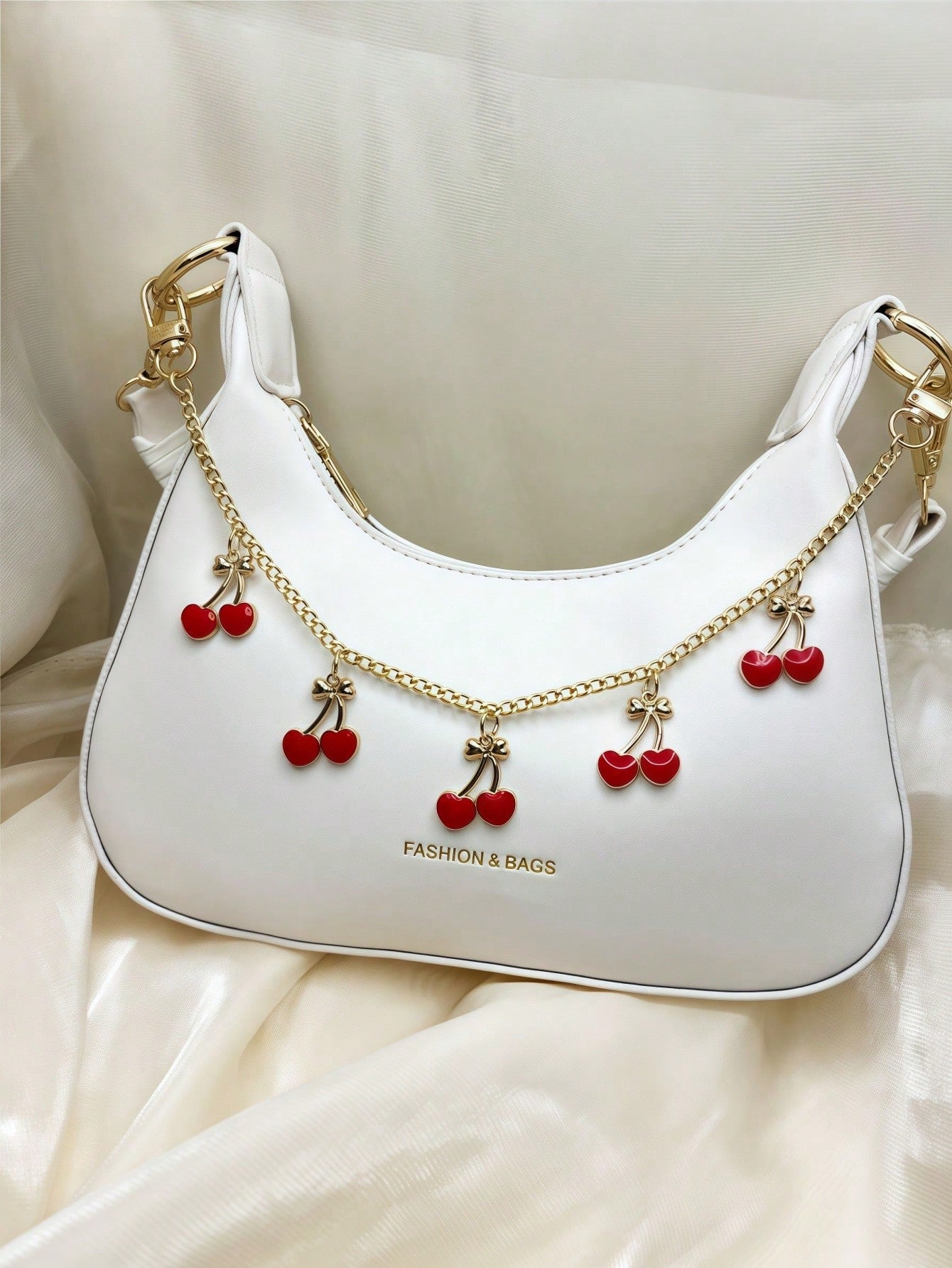1pc,Cute Pink Cherry Blossom Five-Petal Flower Bag Chain,Women's Bag Charm,Wallet Decoration And Chain,Backpack Accessory,Bag Accessory,Travel Essential,Keychain/Pants Charm,Charming Women's Car Acces