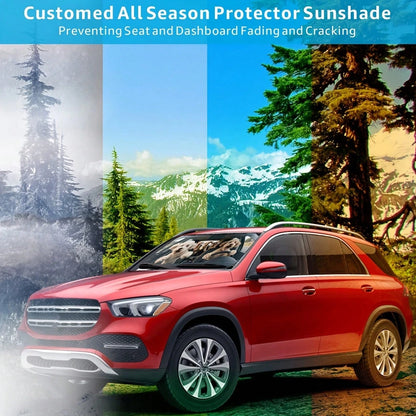 1pc Cute Puppy Car Sun Visor, Fashionable Women's Sunshade, Made Of Polyester Fiber Exterior And Black Rubber Interior, Fits Various Car Front Windshields, Provides Heat Insulation And Privacy Protect