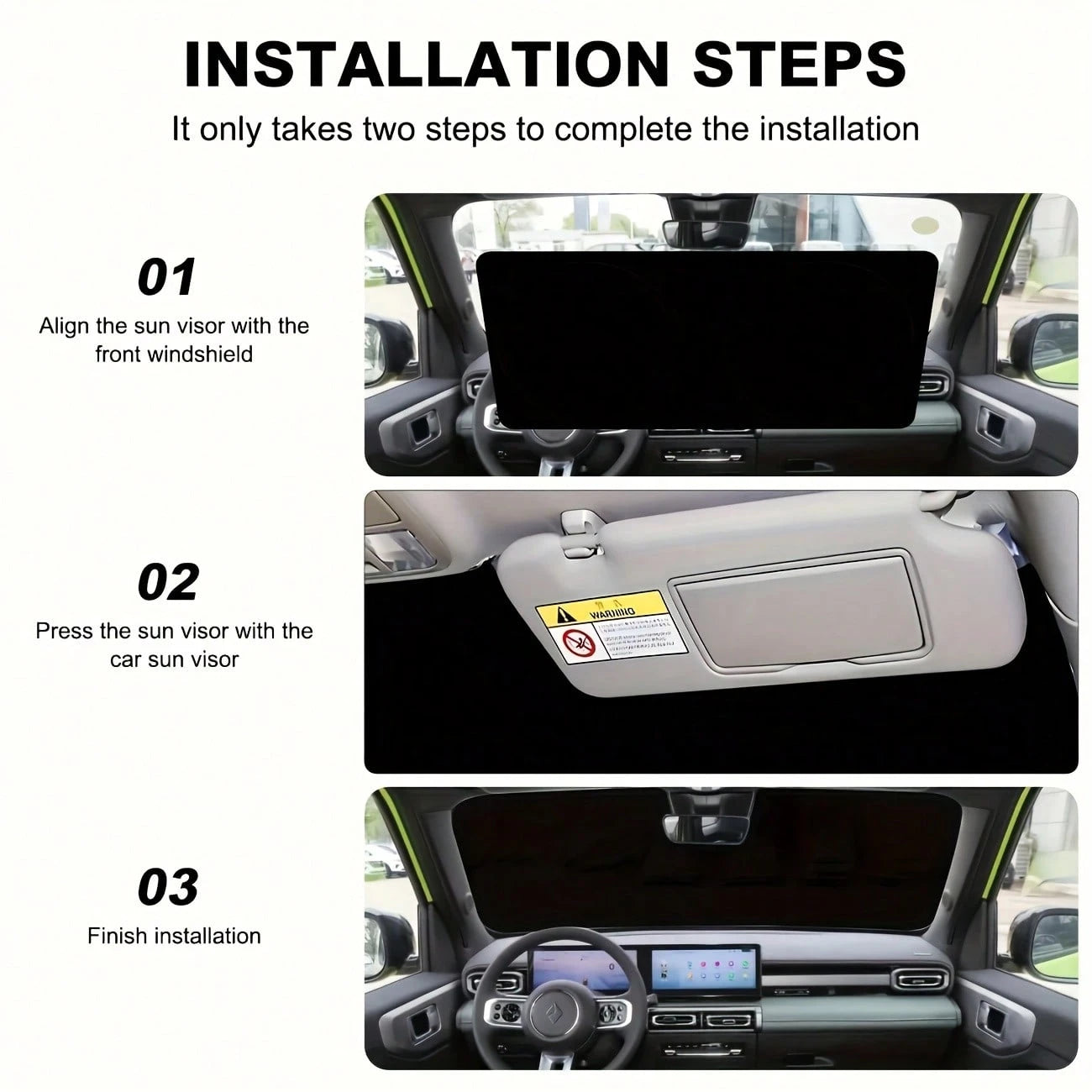 1pc Cute Puppy Car Sun Visor, Fashionable Women's Sunshade, Made Of Polyester Fiber Exterior And Black Rubber Interior, Fits Various Car Front Windshields, Provides Heat Insulation And Privacy Protect