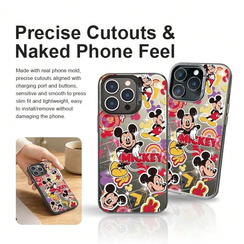 1pc Disney Mickey Mouse Minimalist Unisex Phone Case, Cute Anime Cartoon Highly Attractive Design, Compatible With IPhone 17/17 Pro/17 Pro Max/16/15/14/13/12 PRO & PRO MAX Series, Suitable As A Gift