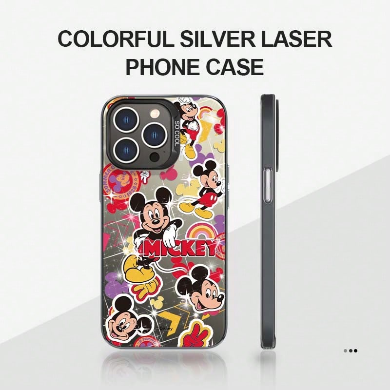 1pc Disney Mickey Mouse Minimalist Unisex Phone Case, Cute Anime Cartoon Highly Attractive Design, Compatible With IPhone 17/17 Pro/17 Pro Max/16/15/14/13/12 PRO & PRO MAX Series, Suitable As A Gift