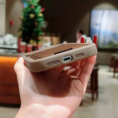 1pc Durable Fashionable Classic Solid Color Card Holder, Anti-Drop Textured Phone Case Suitable For Apple 11 11pro/11promax, 12 12pro/12promax, 13 13pro/13promax, 14 14pro/14promax 14plus, 15 15pro 15
