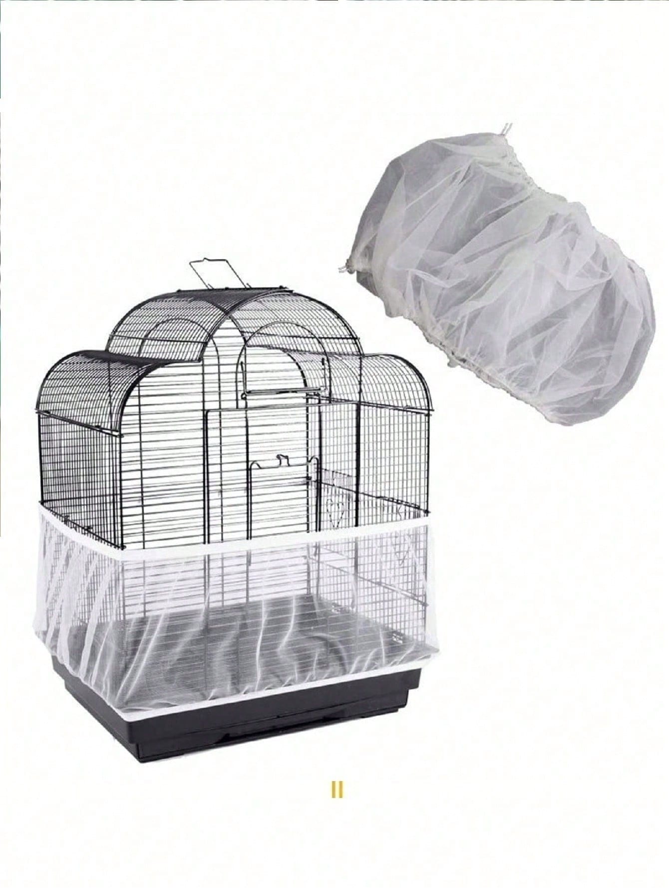 1pc Elastic Tight Mesh Net Dustproof Cover For Birdcage, All Seasons Universal Universal Anti-Feather Anti-Spilling Bird Cage Hood