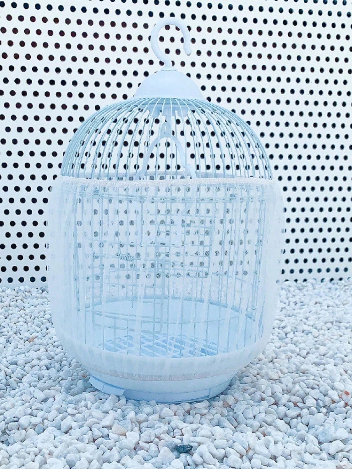 1pc Elastic Tight Mesh Net Dustproof Cover For Birdcage, All Seasons Universal Universal Anti-Feather Anti-Spilling Bird Cage Hood
