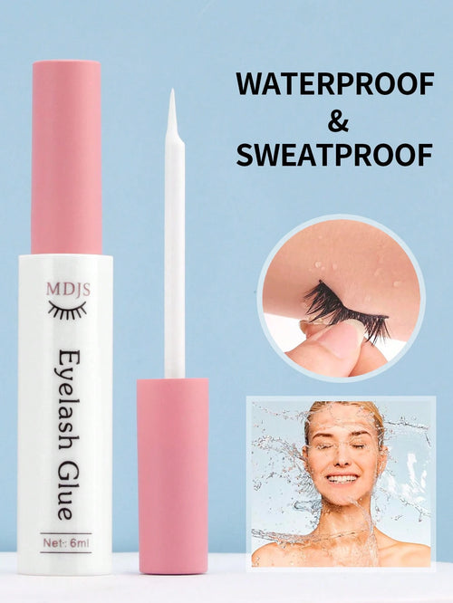 1pc False Eyelash Glue 6ml, Super Strong Setting, Gentle And Non-Irritating Transparent Eyelash Glue Does Not Contain Latex, Long-Lasting Eyelash Adhesive Waterproof White Strip Eyelash Glue, Quick-Dr