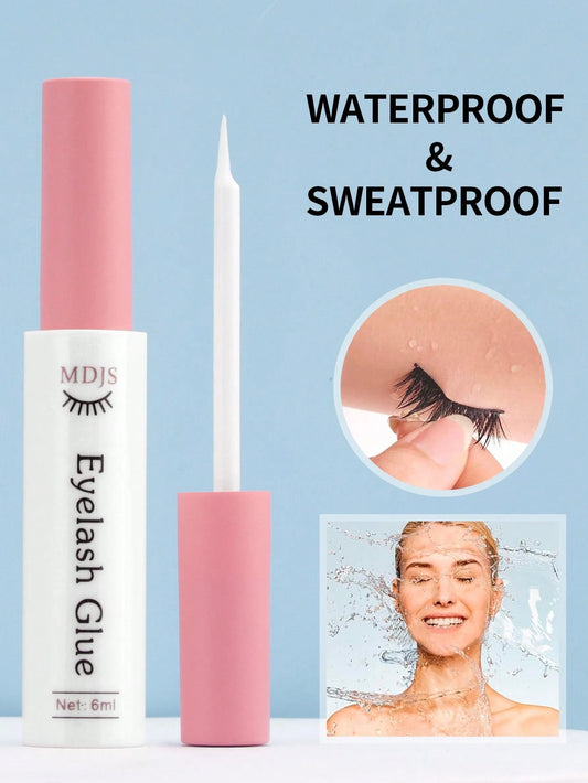 1pc False Eyelash Glue 6ml, Super Strong Setting, Gentle And Non-Irritating Transparent Eyelash Glue Does Not Contain Latex, Long-Lasting Eyelash Adhesive Waterproof White Strip Eyelash Glue, Quick-Dr