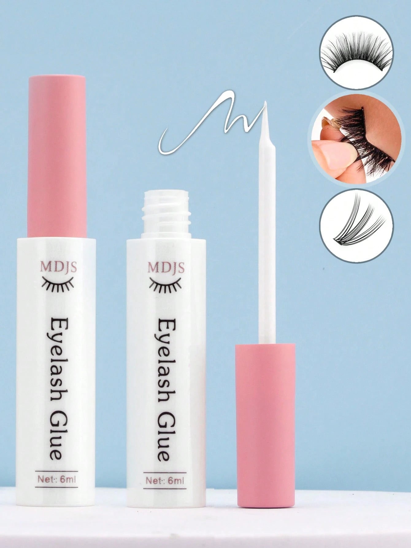 1pc False Eyelash Glue 6ml, Super Strong Setting, Gentle And Non-Irritating Transparent Eyelash Glue Does Not Contain Latex, Long-Lasting Eyelash Adhesive Waterproof White Strip Eyelash Glue, Quick-Dr
