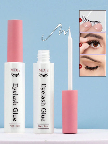 1pc False Eyelash Glue 6ml, Super Strong Setting, Gentle And Non-Irritating Transparent Eyelash Glue Does Not Contain Latex, Long-Lasting Eyelash Adhesive Waterproof White Strip Eyelash Glue, Quick-Dr