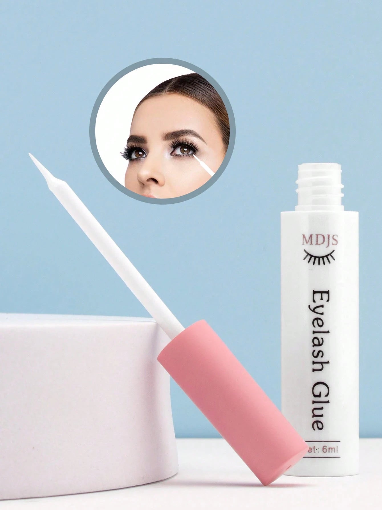 1pc False Eyelash Glue 6ml, Super Strong Setting, Gentle And Non-Irritating Transparent Eyelash Glue Does Not Contain Latex, Long-Lasting Eyelash Adhesive Waterproof White Strip Eyelash Glue, Quick-Dr
