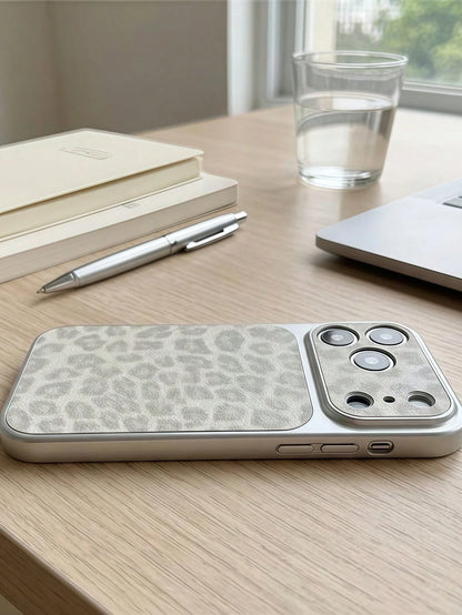 1pc Fashion Leopard Print Spray Painted TPU Full Coverage Phone Case Compatible With Apple 17 Pro Max/16 Pro Max/15 Pro Max/14 Pro Max/13 Pro Max/12 Pro Max/11 Pro Max/Galaxy S26 S25 S24 Ultra S24 Plu