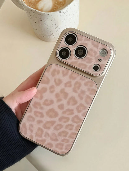 1pc Fashion Leopard Print Spray Painted TPU Full Coverage Phone Case Compatible With Apple 17 Pro Max/16 Pro Max/15 Pro Max/14 Pro Max/13 Pro Max/12 Pro Max/11 Pro Max/Galaxy S26 S25 S24 Ultra S24 Plu