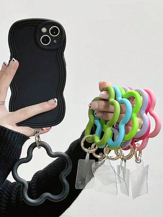 1pc Fashionable Smartphone Lanyard- Liquid Silicone Starfish Design, Short Phone Charm, Universal Anti-Loss Anti-Shock Wrist Strap, Phone Charm, Smartphone Shoulder Bag Phone Holder, Smartphone Wrist