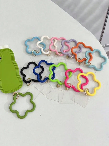 1pc Fashionable Smartphone Lanyard- Liquid Silicone Starfish Design, Short Phone Charm, Universal Anti-Loss Anti-Shock Wrist Strap, Phone Charm, Smartphone Shoulder Bag Phone Holder, Smartphone Wrist