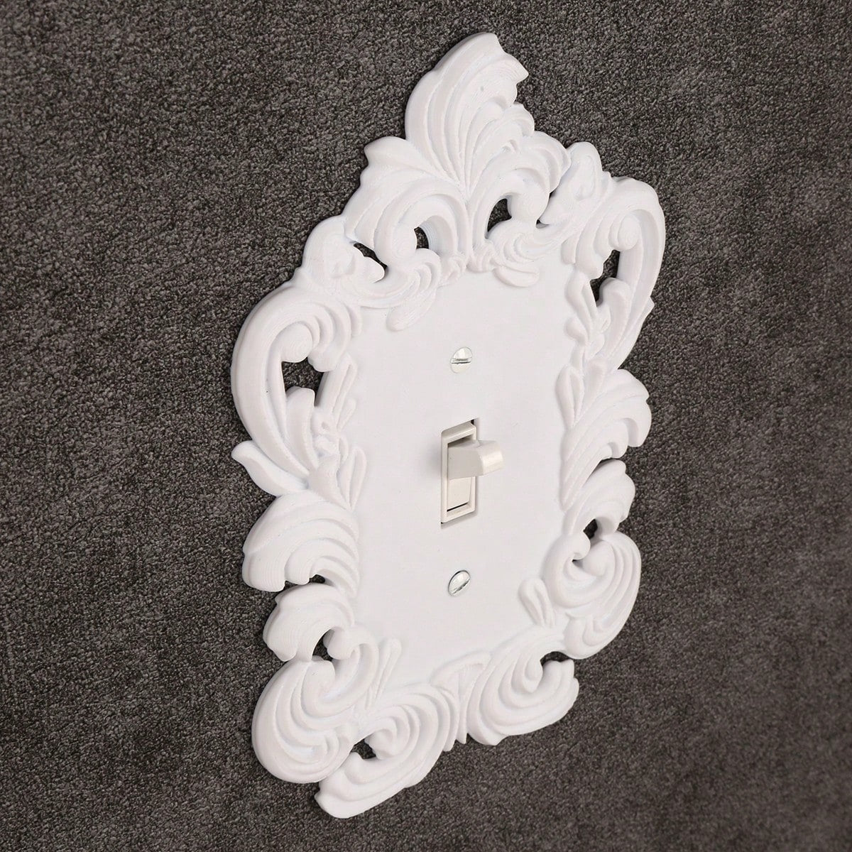 1pc French White Carved Outlet Decorative Frame, Vintage Hollow Floral Pattern Wall Control Panel Cover, Luxury Wall Outlet Decorative Sticker, Suitable For Home Switch Board Decoration