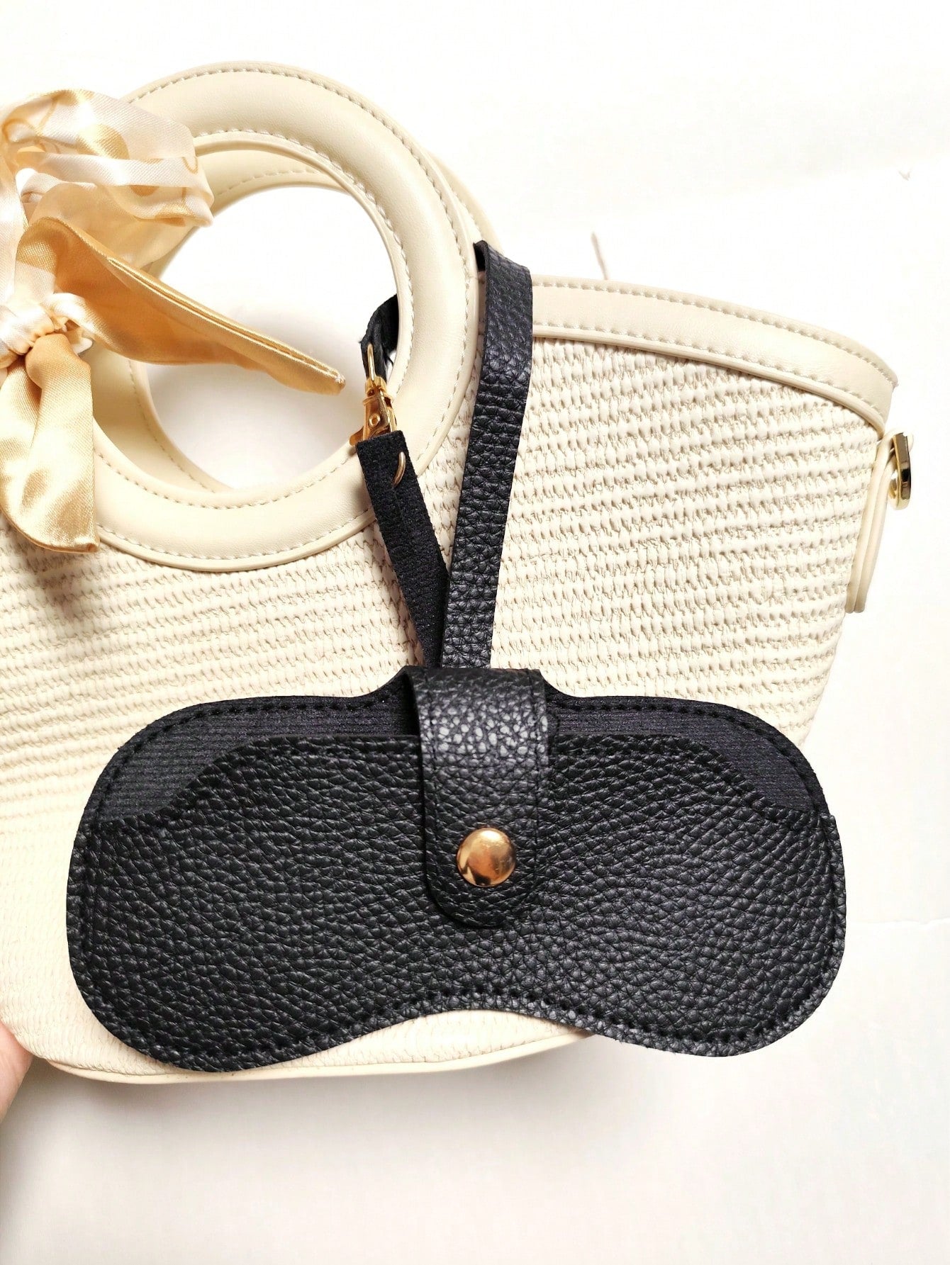 1pc Glasses & Lipstick Storage Bag, Sunglasses Pouch, Portable Eyeglasses Case, Travel Sunglasses Protective Cover For Fall Home Decor For Travel Storage Bag,Makeup Bag,Cosmetic Bag,Vacation Organizer