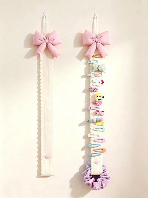1pc/ Hair Accessory Storage Strap/ Door Storage Space, Women's Organizing Tool, Room Decor, Wedding Bathroom Decor, Home Decor, Accessories Hanging Storage For Hair Clips, Hair Ties And Other Hair A