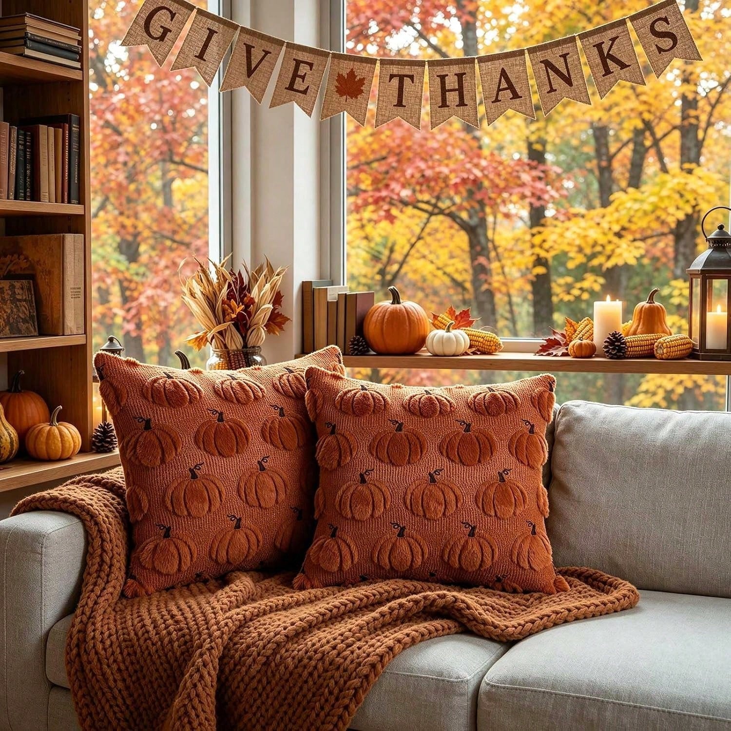 1PC Halloween Pumpkin Pattern Decorative Pillow Case, Soft Plush Sofa Cushion Cover, Suitable For Home Use